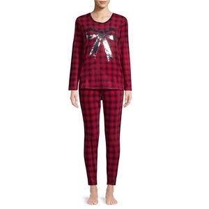 NWT *Exclusive* Roudelain 3-Piece Bow Plaid Pajama Gift Set Size Medium
